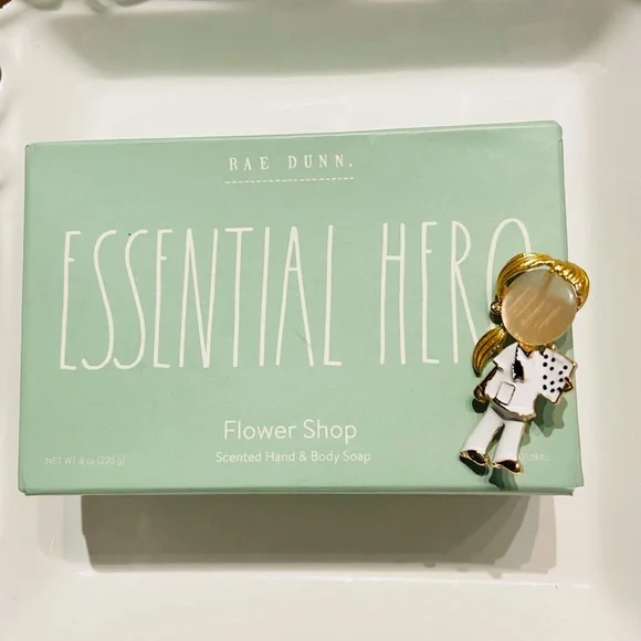 Woman Nurse Doctor Enamel Pin with ESSENTIAL HERO Scented Hand/Body Soap - Picture 6 of 8